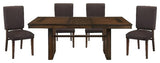Lexicon Sedley 5-Piece Contemporary Wood and MDF Board Dining Set in Walnut