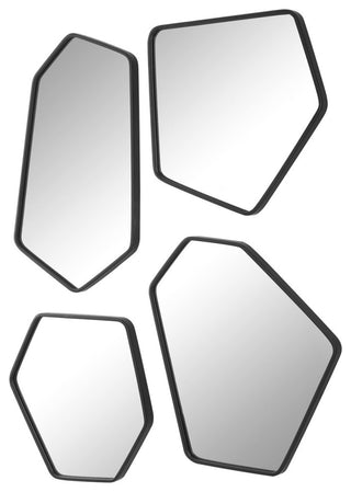 Uttermost 09813 Linneah Black Mirrors, Set of 4