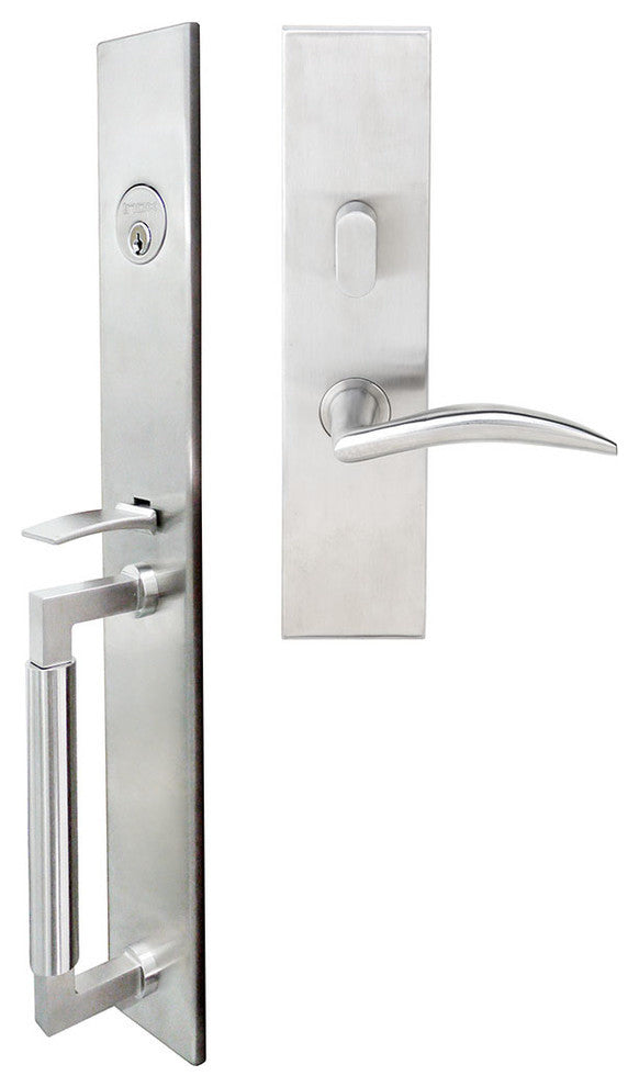 Air-Stream Lever, Mortise Entry Handleset, Left Hand, Satin Stainless Steel