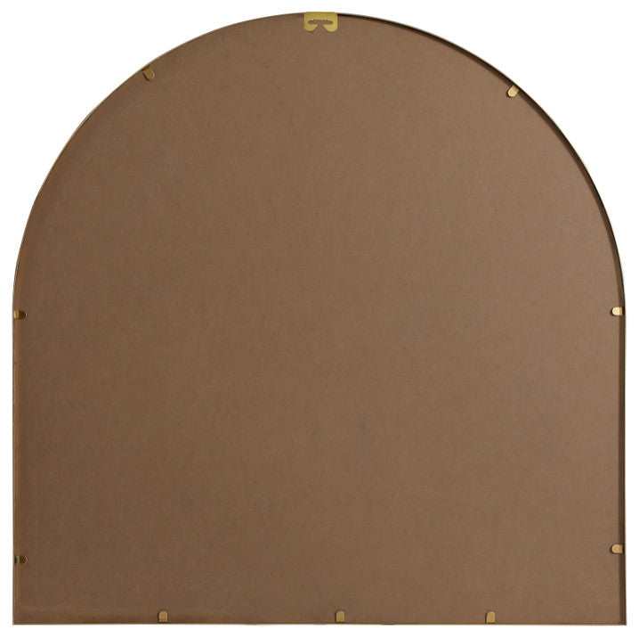 Elegant Decor Metal Frame Arch Mirror 36X36" in Brass