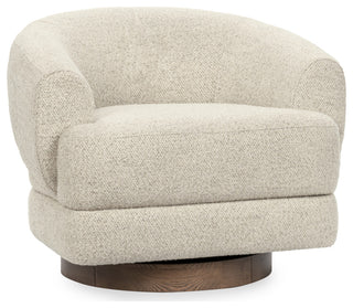 Chassia Upholstered Fabric Swivel Accent Chair