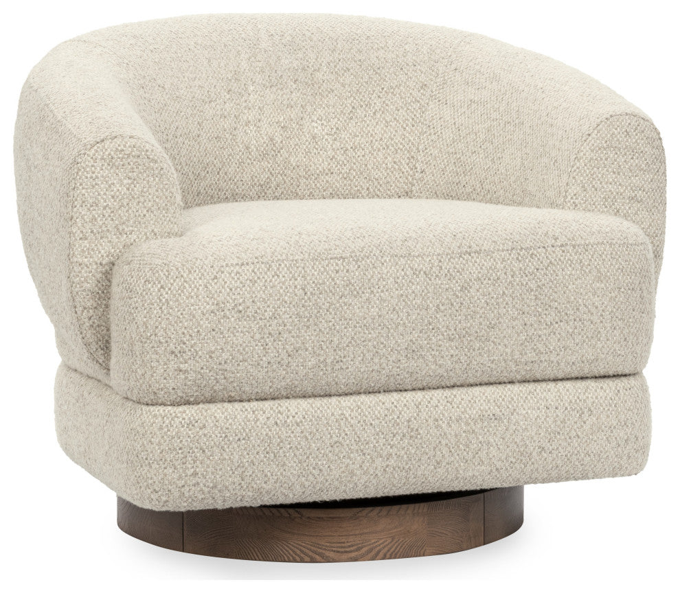 Chassia Upholstered Fabric Swivel Accent Chair