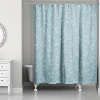 Floral Silhouette 2 71x74 Shower Curtain