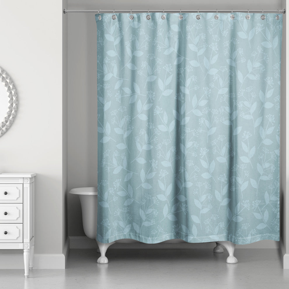 Floral Silhouette 2 71x74 Shower Curtain
