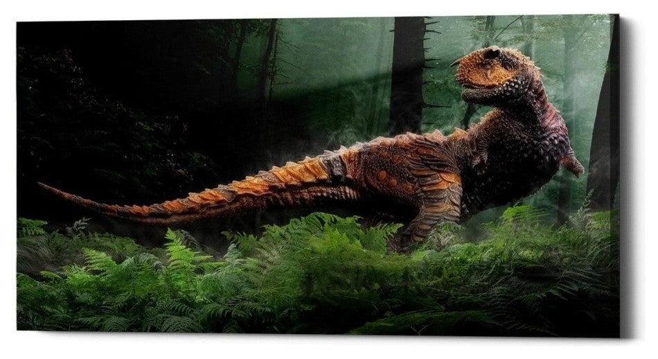 Epic Graffiti "Carnotaurus" Giclee Canvas Wall Art, 20"x40"