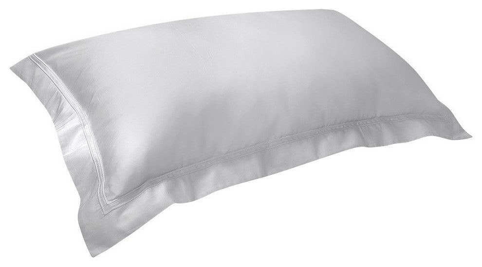 Yves Delorme Triomphe Bedding, Silver, Standard, Pillowcase