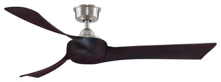 Fanimation Wrap Custom Ceiling Fan Brushed Nickel/Dark Walnut, 56"