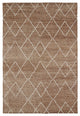 Kaleen Hand Woven Solitaire Brown Bamboo Silk Rug, 5''x7''9"
