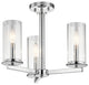 Kichler Crosby Convertible Chandelier, Chrome, 3