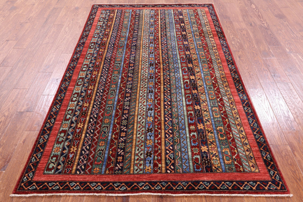 Hand Knotted Shall Persian Gabbeh Wool Rug 5' 1" X 7' 11" Q11154