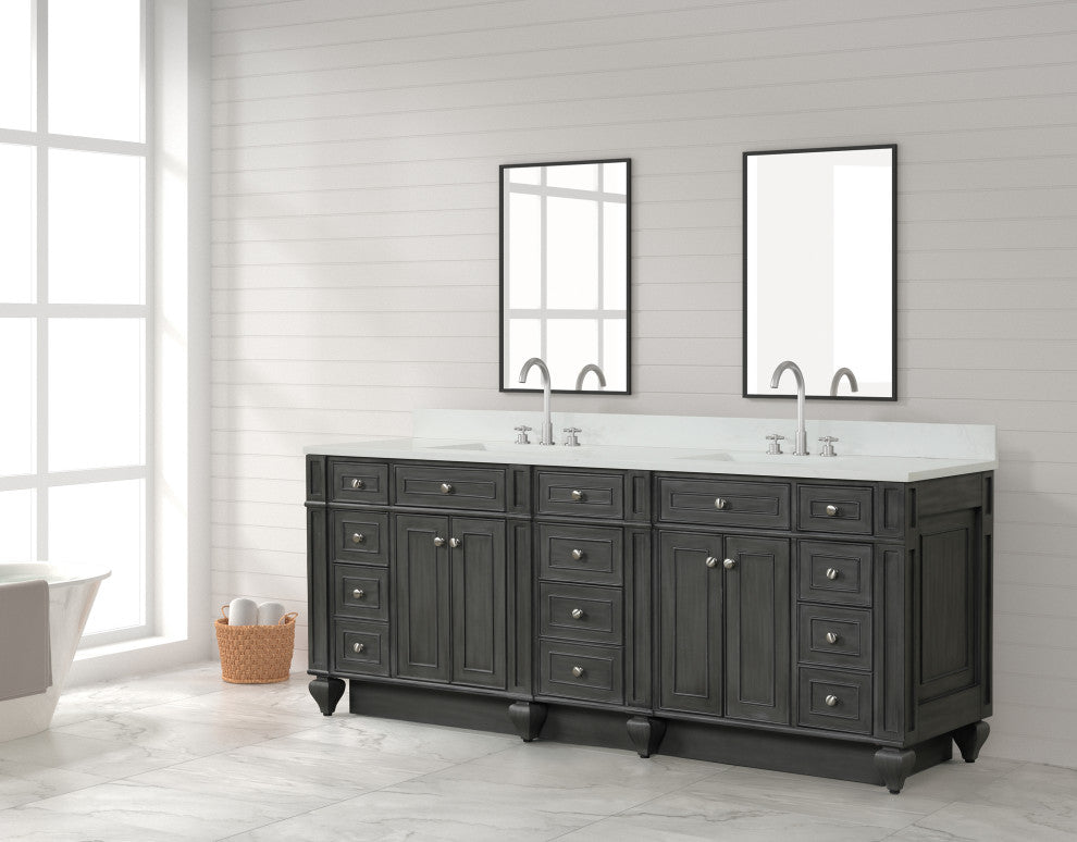 Winston Traditional Gray 84" Double Vanity
