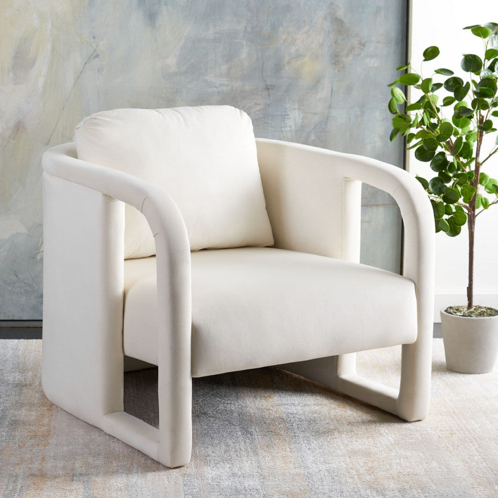Safavieh Fifer Accent Chair, Creme