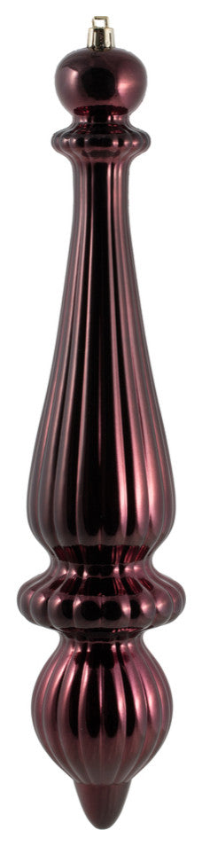 14" Finial Drop Christmas Ornament , Burgundy, 14"