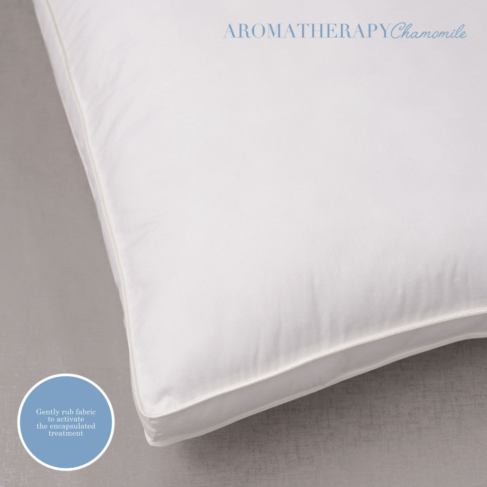 Chamomile Aroma Infusion Cotton Gusset Bed Pillow, King