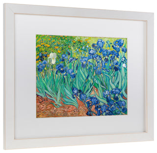 "Irises 1889" by Vincent van Gogh, Matted Framed Art, 11"x14"