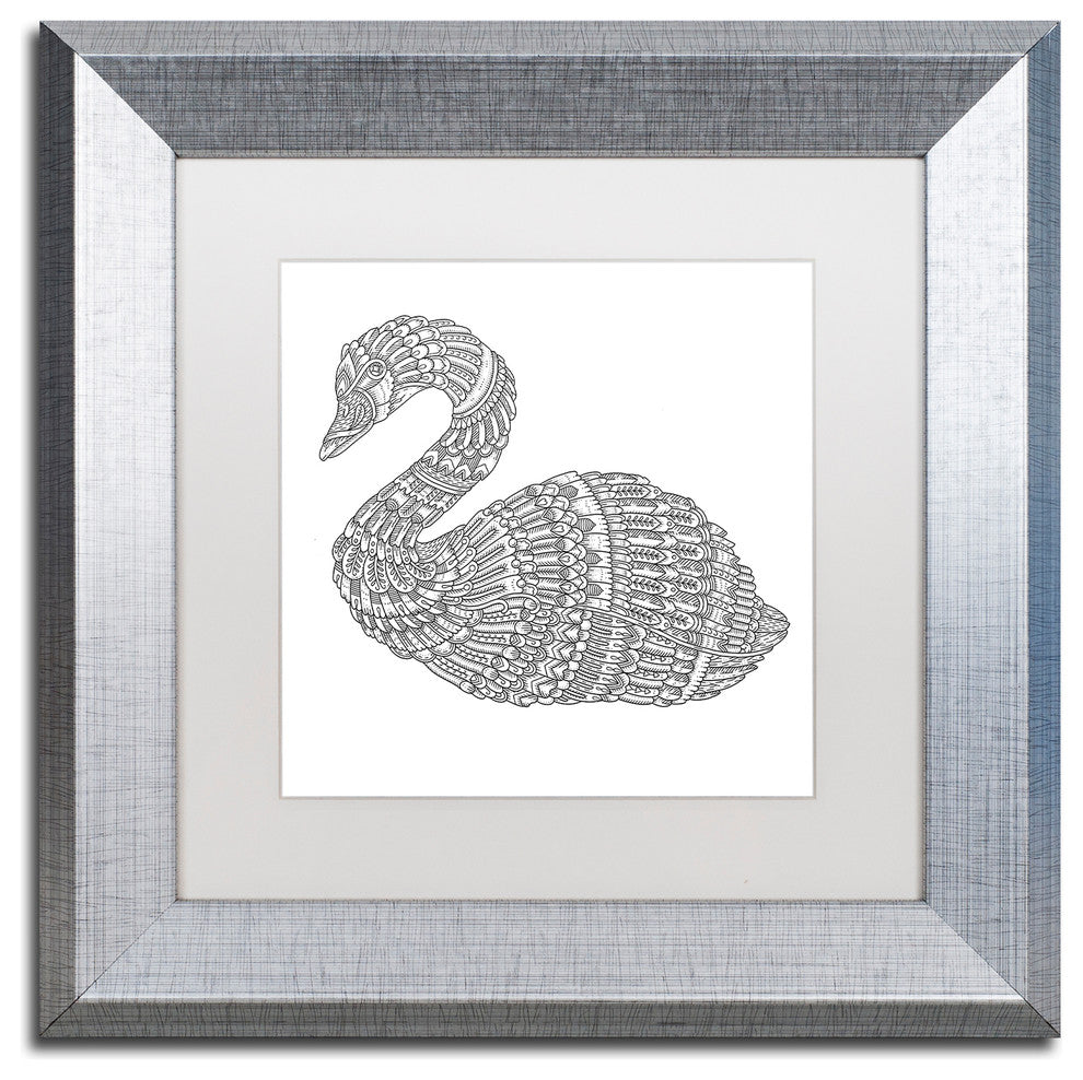 Filippo Cardu 'Spirit Animals 10' Art, Silver Frame, White Mat, 11x11