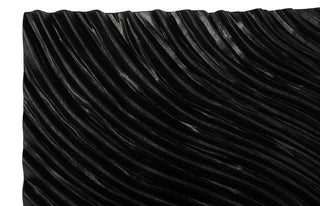 Carved Wall Tile, Black, Wave