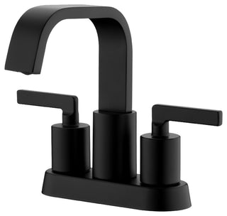 Luxier MSC14-T Single-Handle Bathroom Faucet With Drain, Matte Black