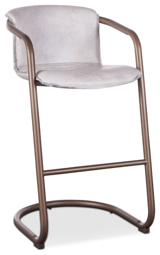 Chiavari Leather Bar Chair Vintage White