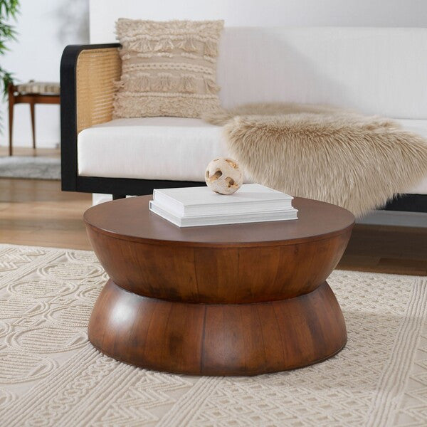 Safavieh Alecto Round Coffee Table, Brown