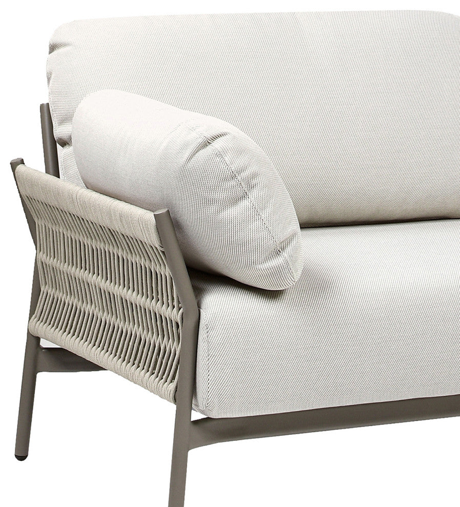 Jasper 73" Weaving Outdoor Patio Sofa, Wheat Beige