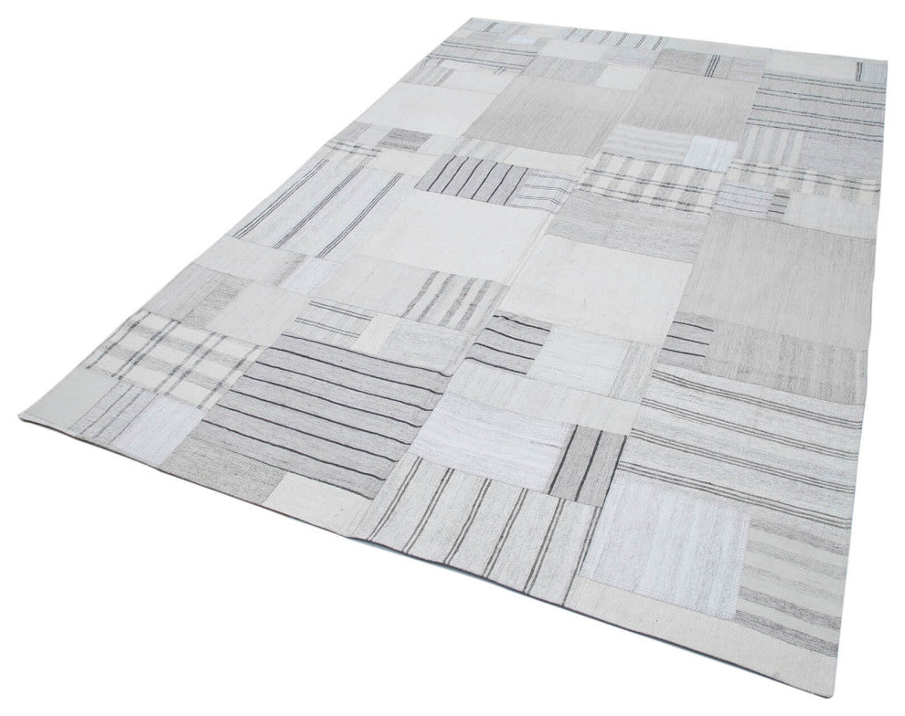 Rug N Carpet - Handmade Anatolian 6' 9'' x 10' 1'' Unique Patchwork Kilim Rug