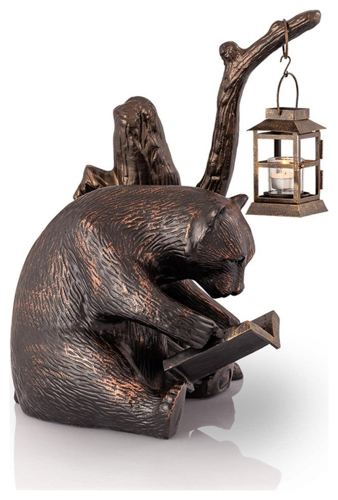 Booklover Bear Garden Lantern
