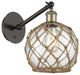 Innovations 317-1W-BAB-G122-8RB 1-Light Sconce, Black Antique Brass