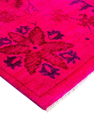 Overdyed, One-of-a-Kind Hand-Knotted Area Rug Pink, 9'1"x12'4"
