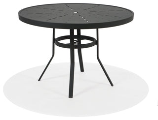 Aurora 42" Round Dining Stamped Top/Base, With Hole, Coastal Mist