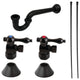 Plumbing Sink Trim Kit, P-Trap, Matte Black