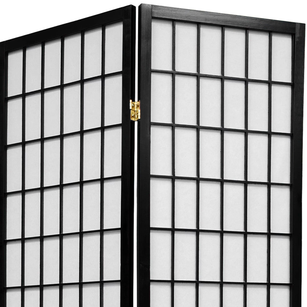 Classic Shoji Screen with 8 Hinged Panels and Translucent Rice Paper I