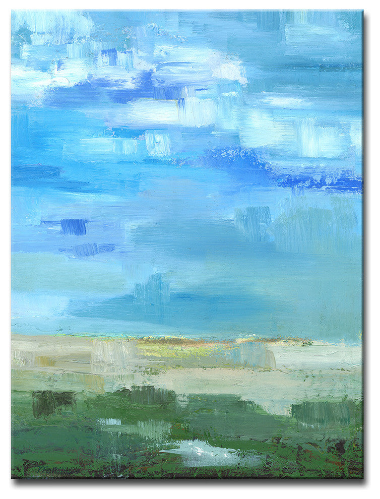 Bright Blue I' Ready2HangArt Canvas by Leslie Owens, 30"x40"