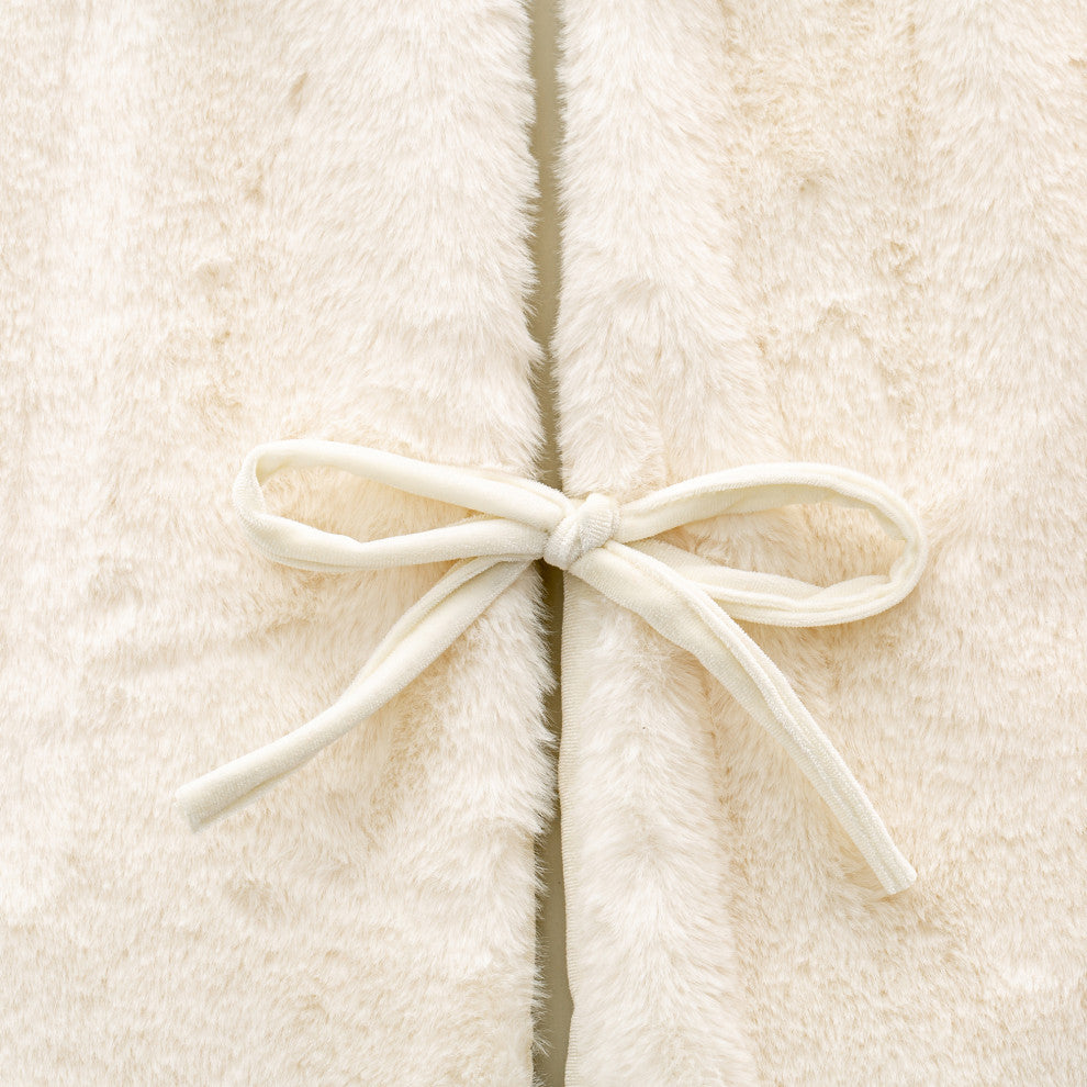 48"D Faux Rabbit Fur Christmas Tree Skirt