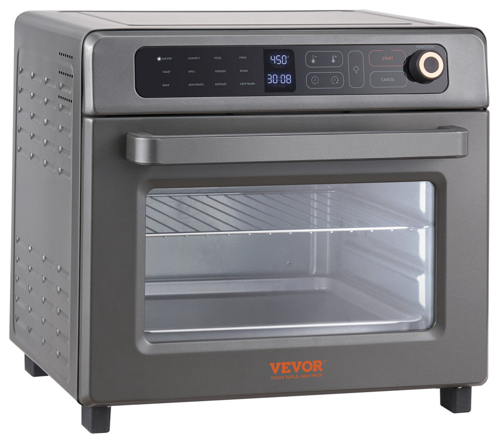 VEVOR Air Fryer Toaster Oven 1700W Stainless Steel Convection Oven, 25 L 12-in-1