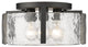 Aenon Flush Mount With Hammered Water Glass Shade