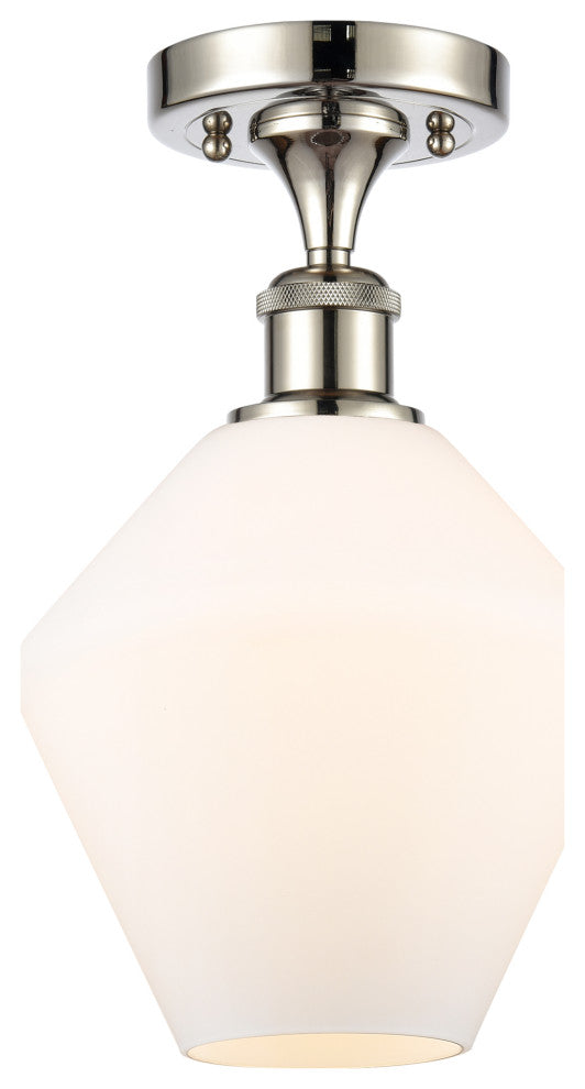 Innovations 516-1C-PN-G651-8-LED 1-Light Semi-Flush Mount, Polished Nickel