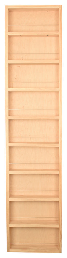 Citrus On the Wall Spice Rack 62"h x 14"w x 3.5"d, Unfinished