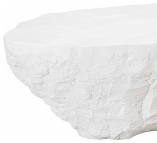 Crag Concrete Indoor/Outdoor Coffee Table, White