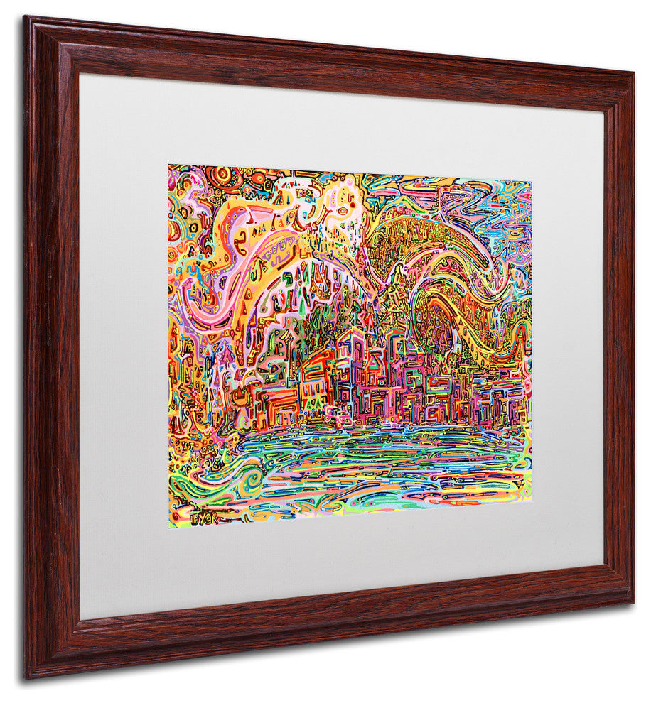 Josh Byer 'Sunrise In Osoyoos' Art, Wood Frame, White Mat, 20x16