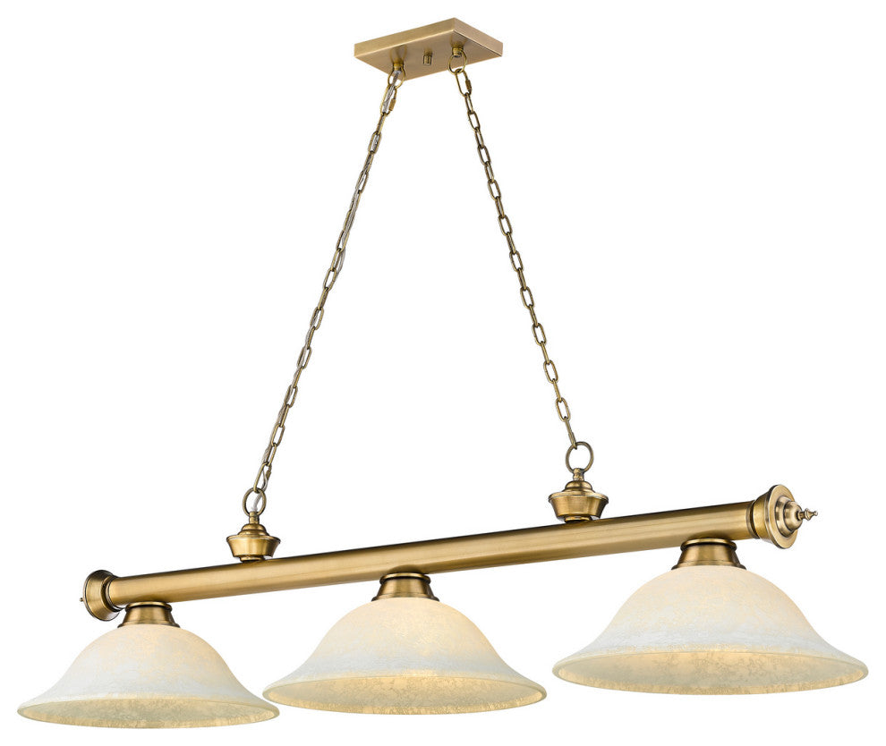 Zlite 2306-3RB-WM16 3-Light Billiard, White Mottle
