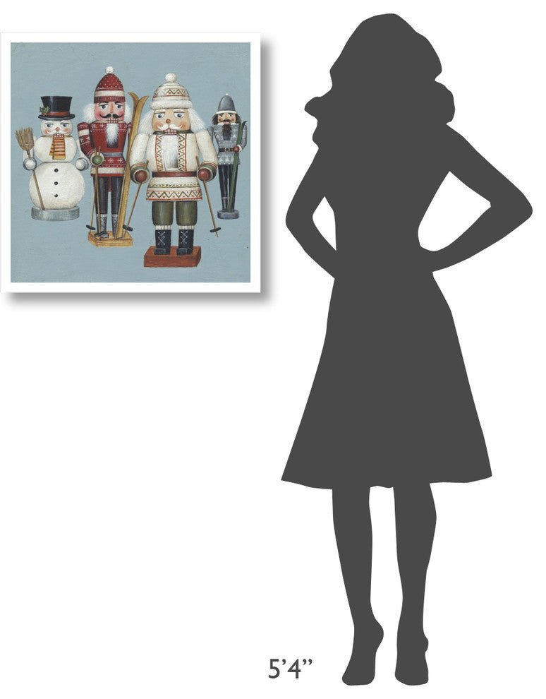 "Skier Nutcrackers" Digital Paper Print by David Carter Brown, 26"x26"