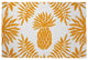 Pineapple Leaves Spring Chenille Rug, Mango, 2'x3'