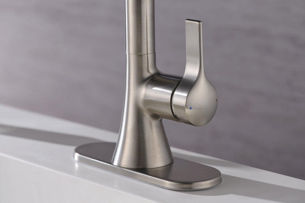 Ultra Faucets UF3800X Single Handle Bathroom Faucet, Brushed Nickel