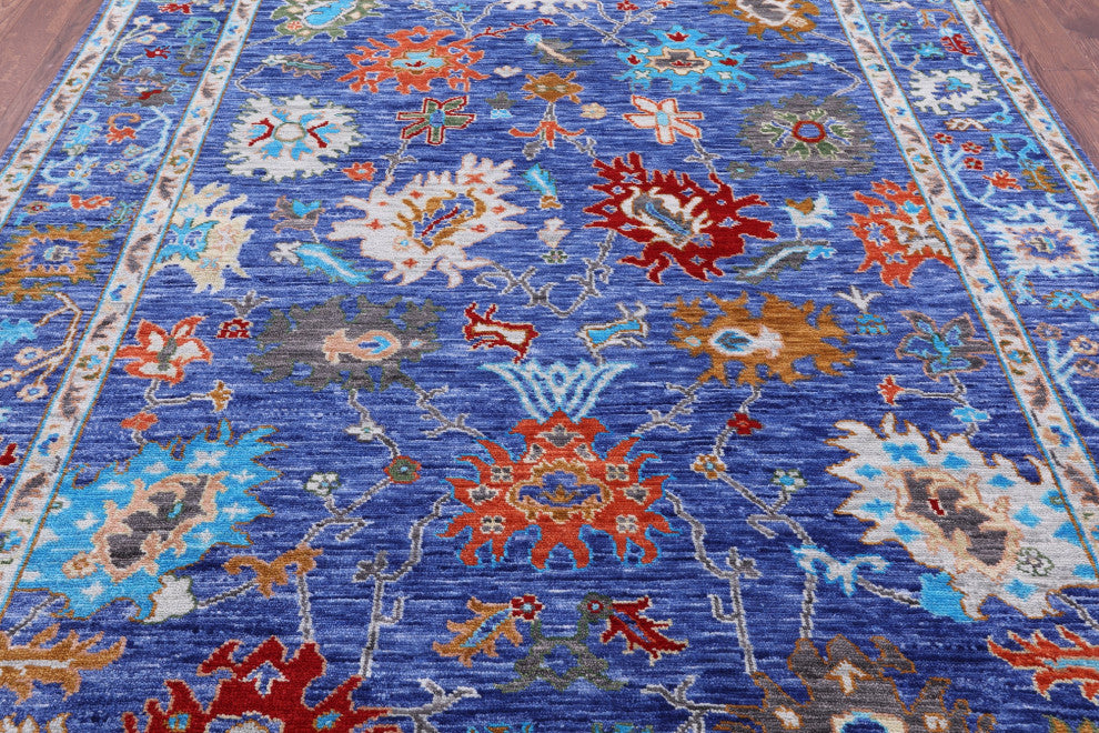 Turkish Oushak Hand-Knotted Wool Rug 8' 1" X 10' 1" - Q15456