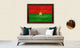 Burkina Faso Country Textured Flag Print With Brown Gold Frame, 19"X27"