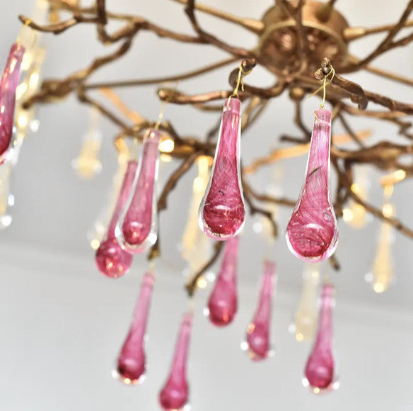 Akari Tree Branch Raindrop Chandelier Lighting