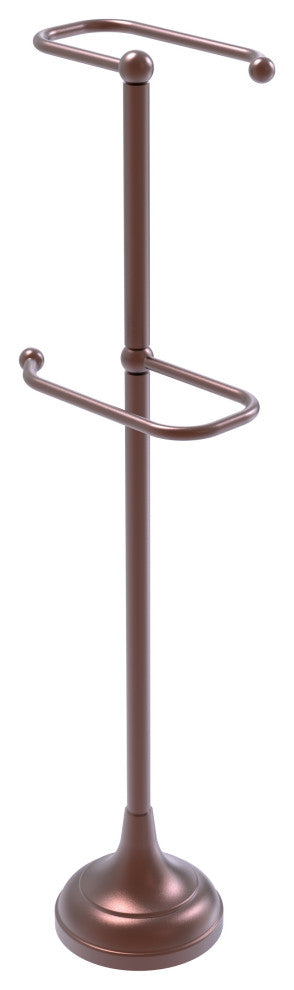 Free Standing Two Roll Toilet Tissue Stand, Antique Copper