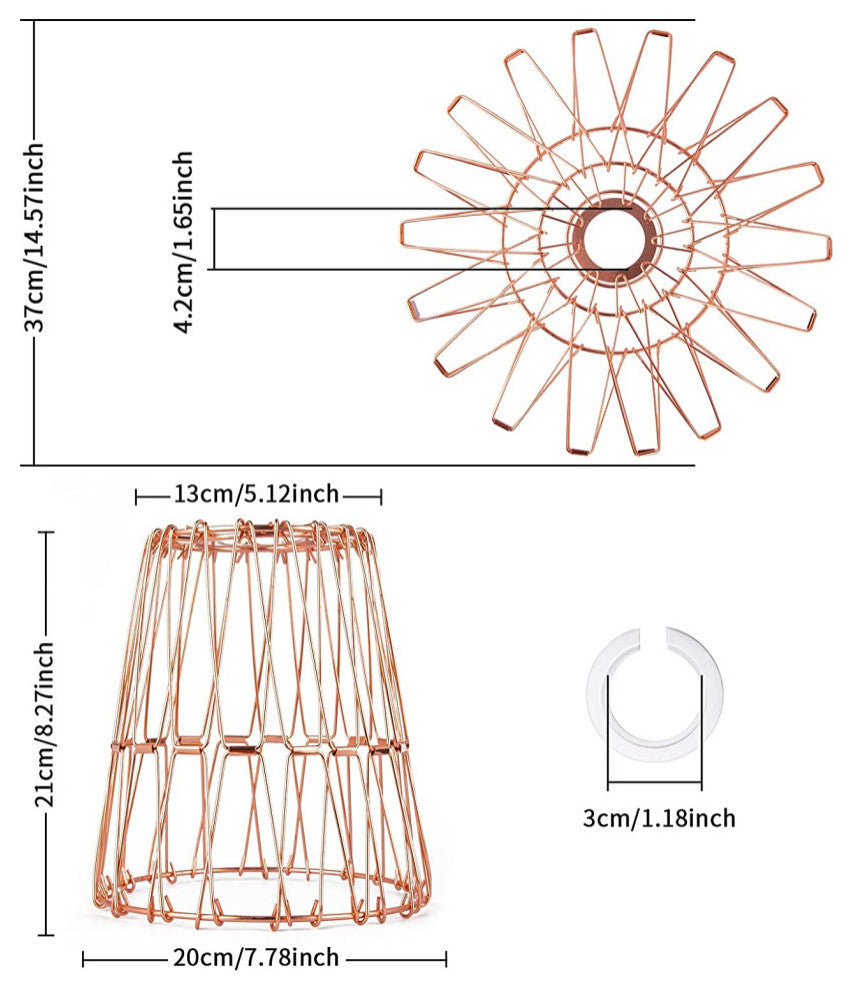 Industrial Rose Lamp Plug In  Light Hanging Kit
