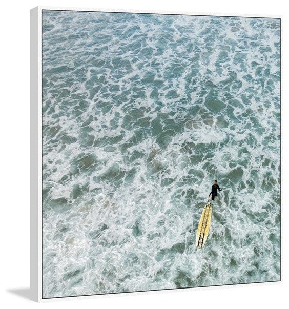 "Choppy Waters" Floater Framed Painting Print on Canvas, 18"x18"